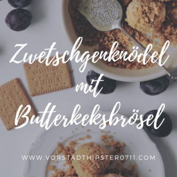 Zwetschgenknödel mit Butterkeksbrösel
