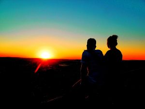 Sonnenuntergang auf dem Rotenberg in Stuttgart