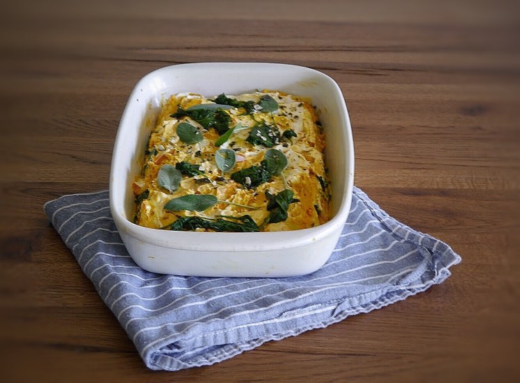 Kürbis Spinat Lasagne mit Salbei