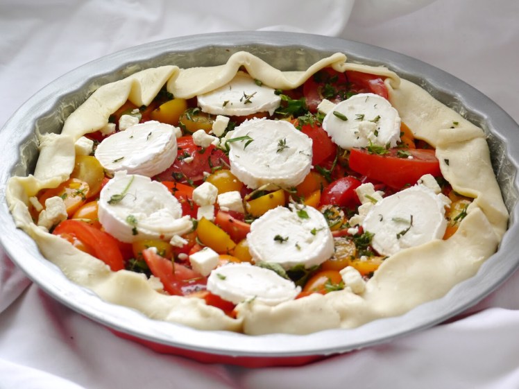 Tomatentarte mit Ziegenkäse und Honig